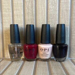 OPI Nail Lacquer Set - Red, Pink, Black, Clear